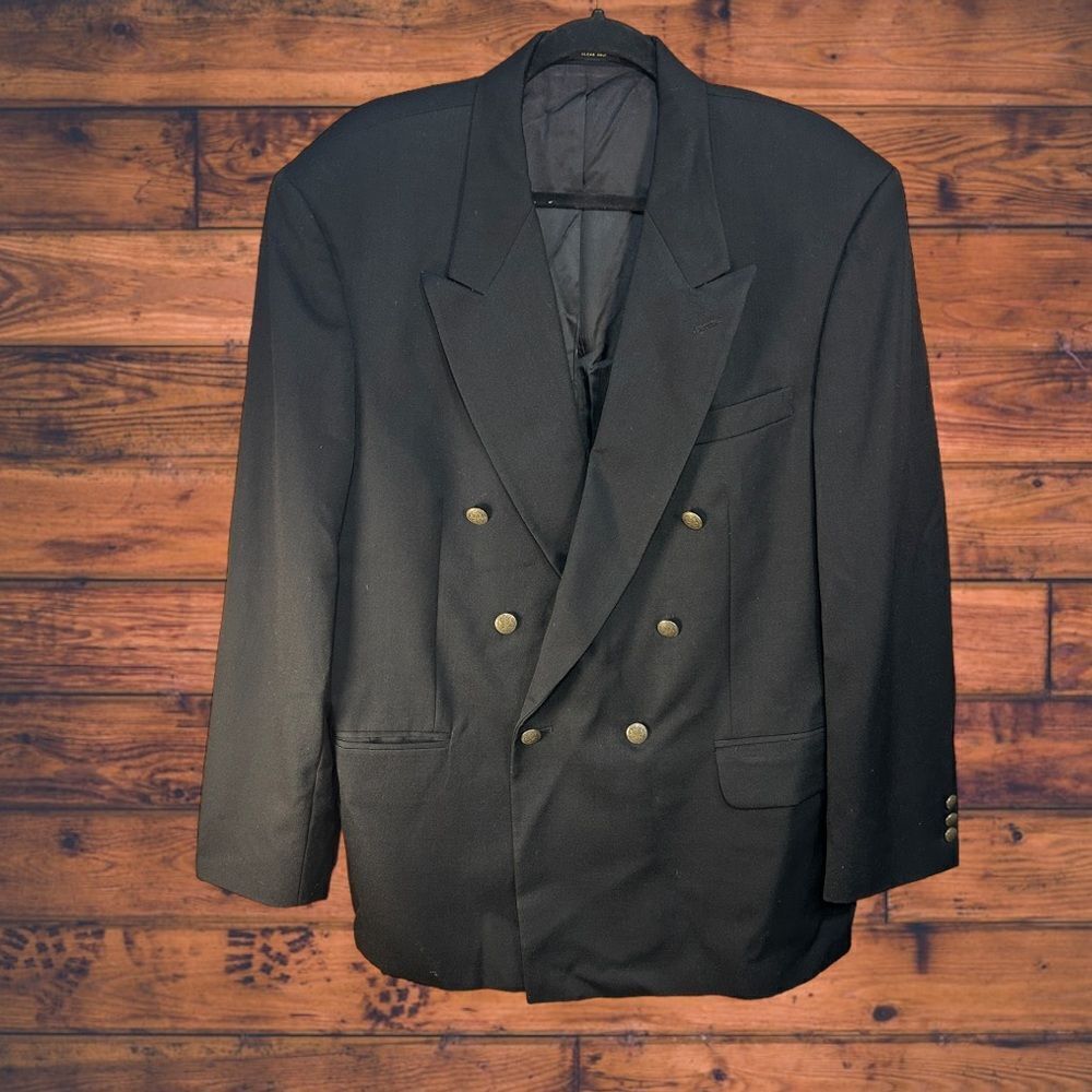 Oscar de la Renta Black Sports Jacket Size 44